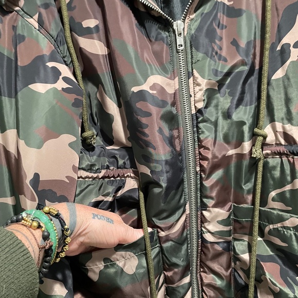 REHAB Oversized Camouflage Kimono Parka Hoodie Jacket 90's size M/L unisex - Picture 5 of 10